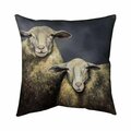 Begin Home Decor 26 x 26 in. Two Sheeps-Double Sided Print Indoor Pillow 5541-2626-AN213